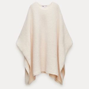 ZARA Knit alpaca and wool blend Cape